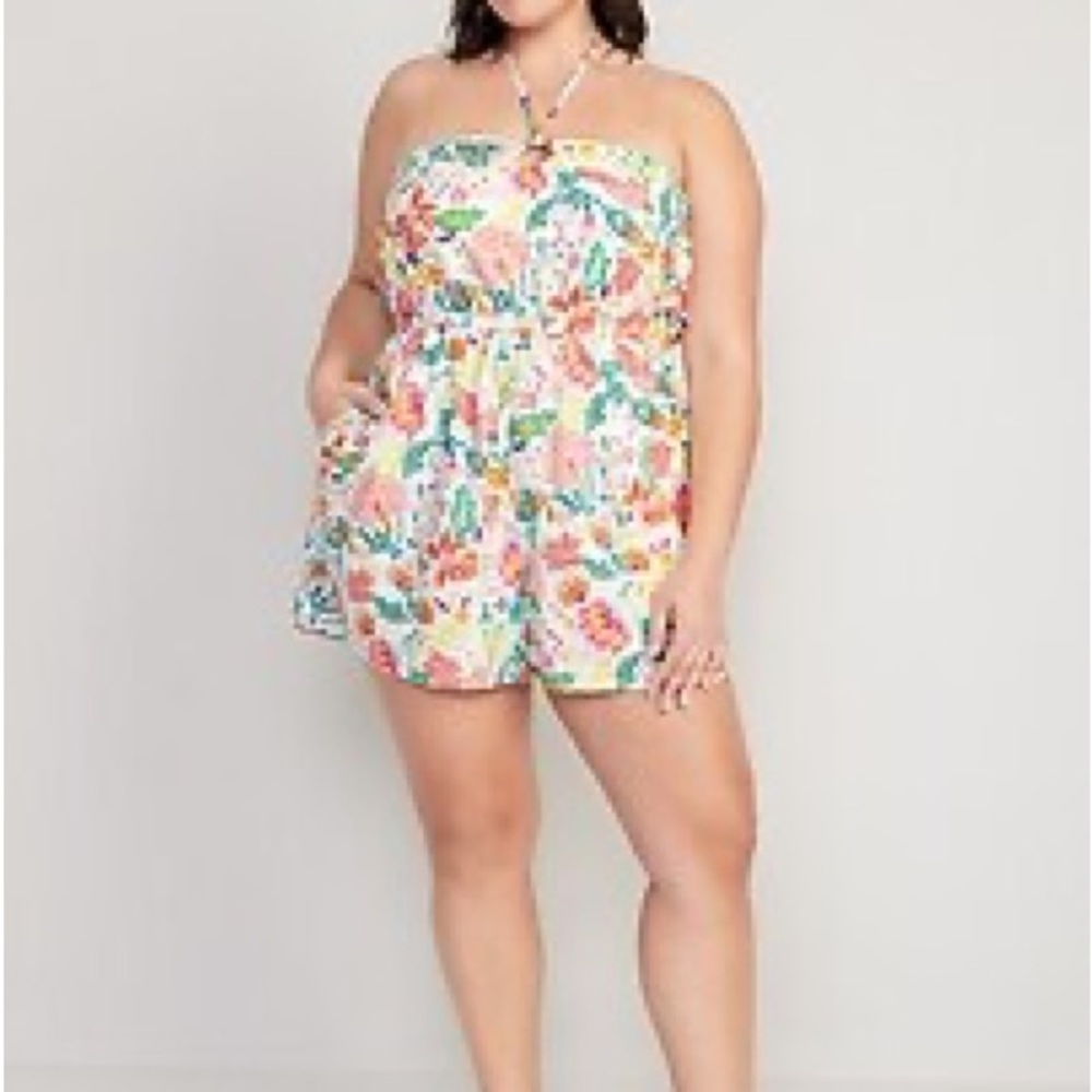 NWT Old Navy Halter Floral Romper